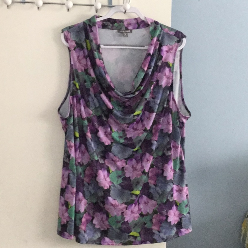 Dress Barn Purple Floral Top